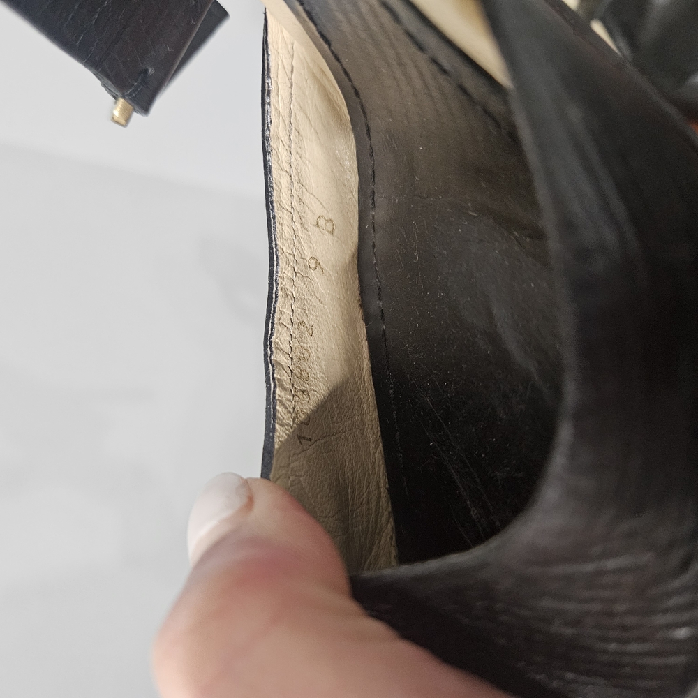 Gucci Black Heeled Ankle Straps Shoes with Leather Finish - Picture 5 of 5